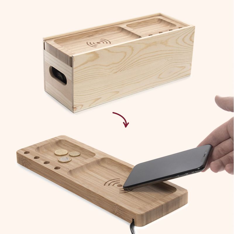 Rackpack Scatola Vino Che Si Trasforma In Lampada - Design In Legno Marrone - FSC Certified