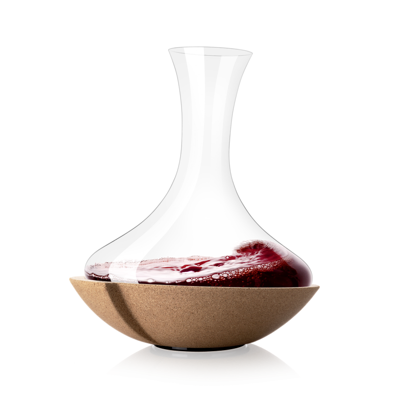 Swirling Carafe Vacu vin - Decanter Vino in Cristallo e sughero