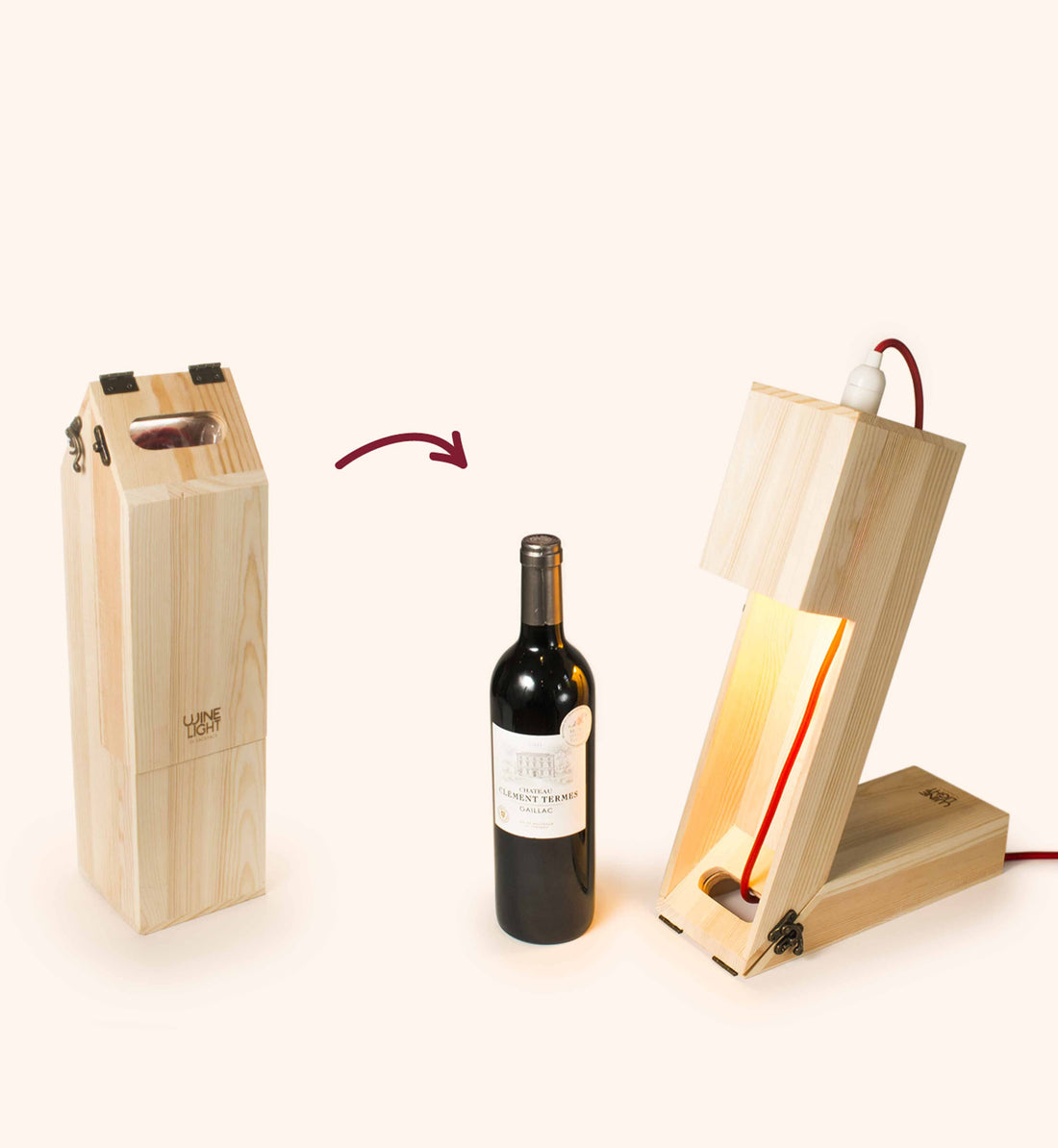 Wine Light - Cassetta Vino Design