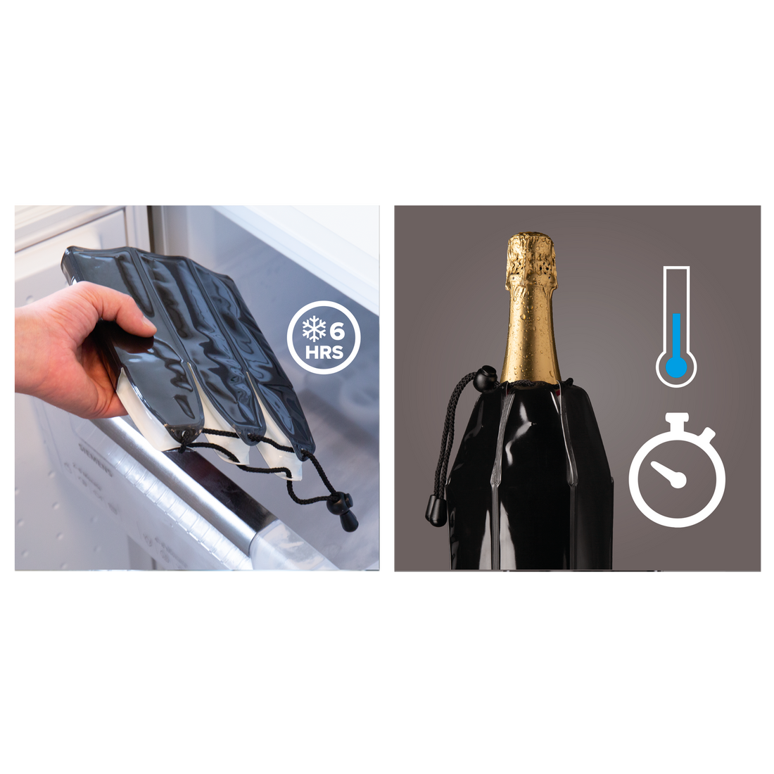 ACTIVE COOLER CHAMPAGNE PLATINUM VACU VIN - FASCIA REFRIGERANTE CHAMPAGNE