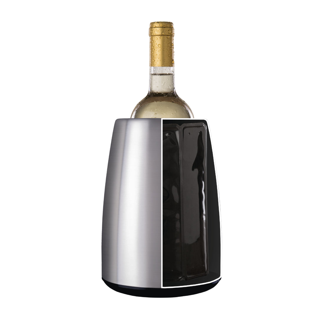 ACTIVE COOLER WINE ELEGANT STAINLESS STEEL VACU VIN • GLACETTE VINO ACCIAIO INOX • RAPID ICE COOLER