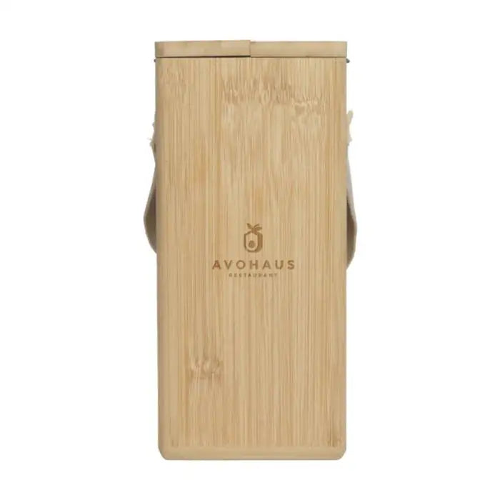 Rackpack ® Cooler Box - Glacette termica in legno naturale di bamboo e sughero