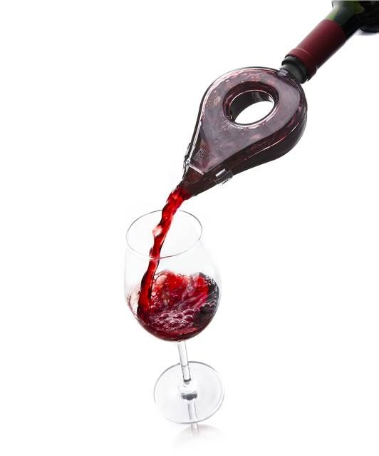 Utilizzo dell'aeratore rapido e decanter per vino Grey Vacu Vin