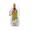 Borsa portaghiaccio Nice Cooler, con bottiglia all'interno e cordino di colore rosso