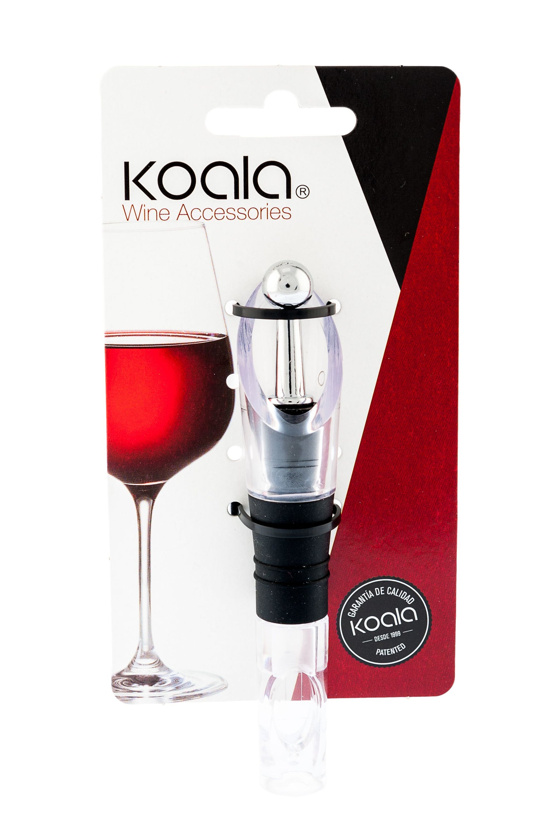 Confezione di vendita dello stopper e versatore per vini Acrylic Pourer