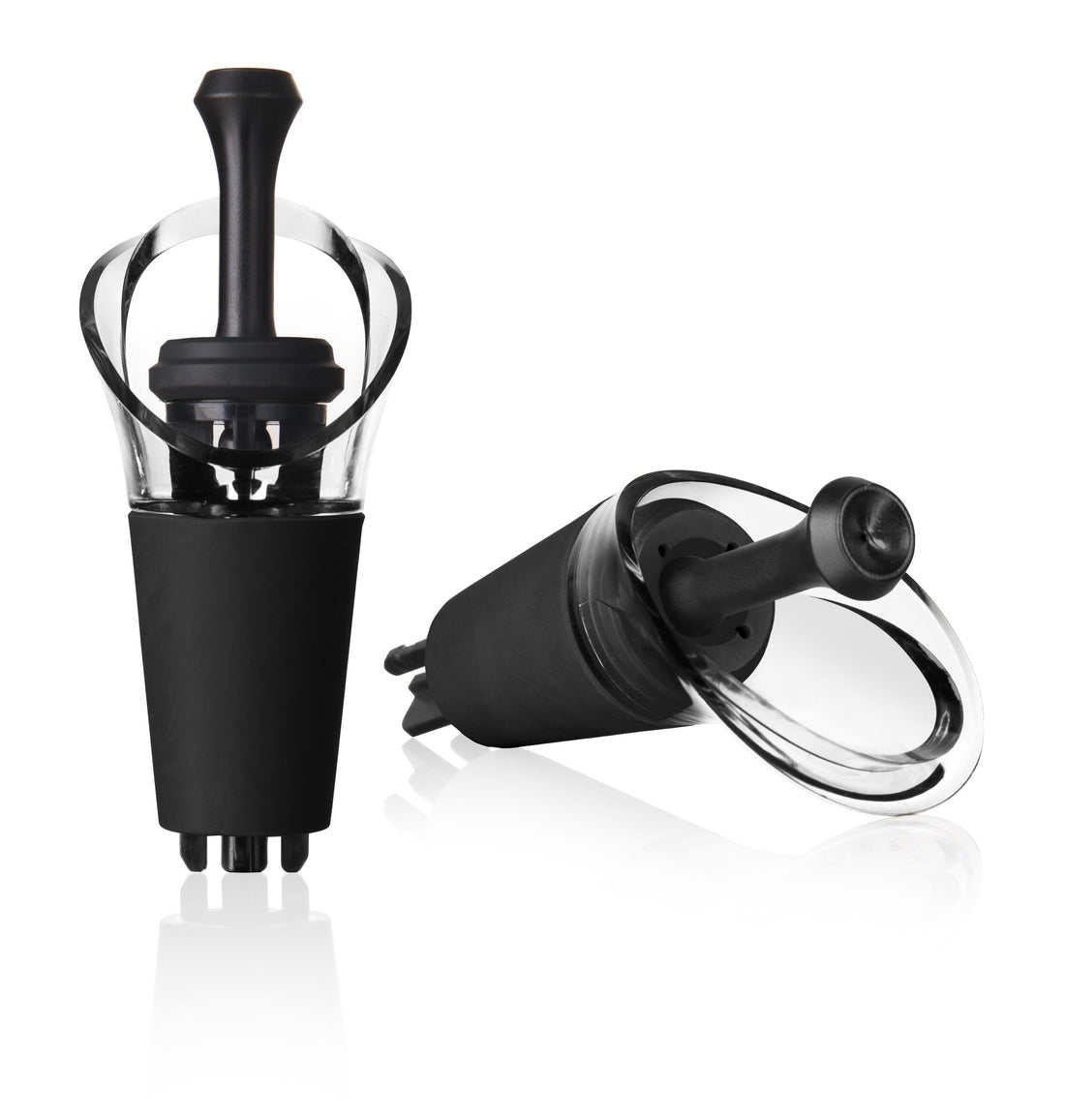 Dettagli del versatore e stopper per vino Vacu Vin, Wine Server & Stopper, di colore nero