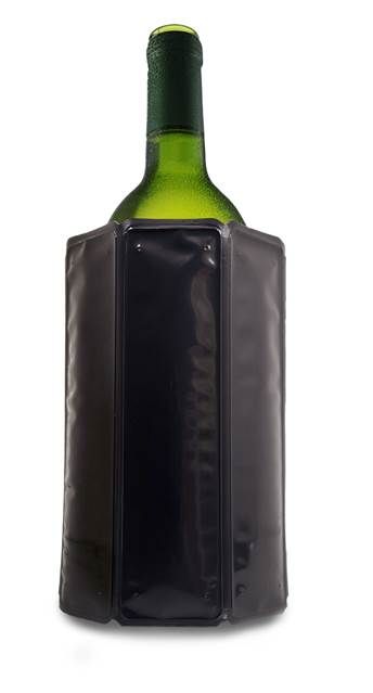 Fascia refrigerante per vino Active Cooler di colore nero, contenuta nel set vino Wine Set Original Plus di Vacu Vin