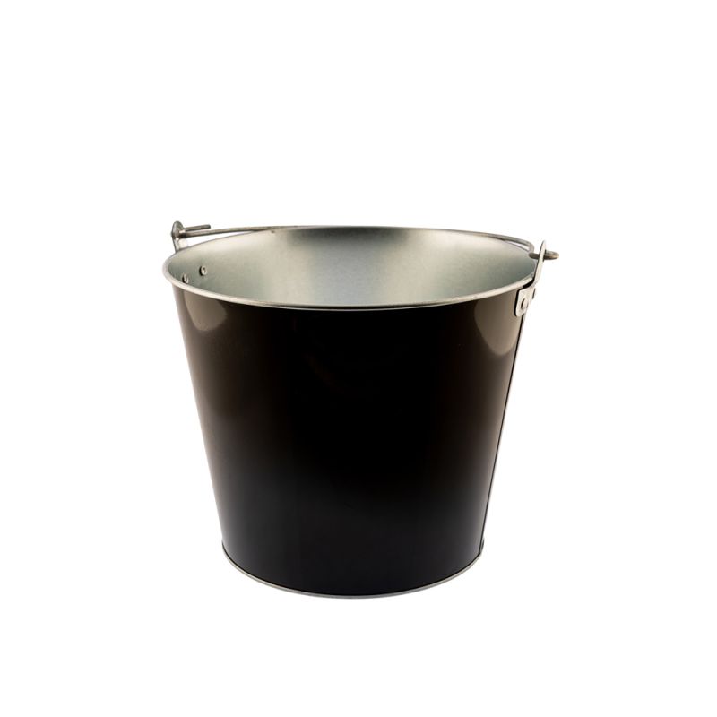 Secchiello portaghiaccio in metallo per vini e bevande di colore nero