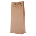 Shopper portabottiglie di vino Kraft, adatta a due bottiglie, colore Avana