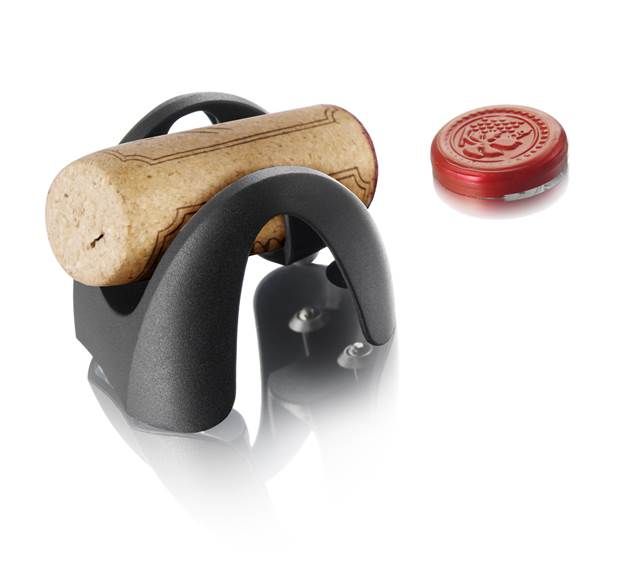 Foil cutter di Vacu Vin, contenuto nel set vino Wine Set Original Plus, con tappo di sughero e capsula a lato