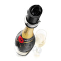 Utilizzo dello Champagne Saver 2 in 1: accessorio con funzione stopper e versatore per champagne